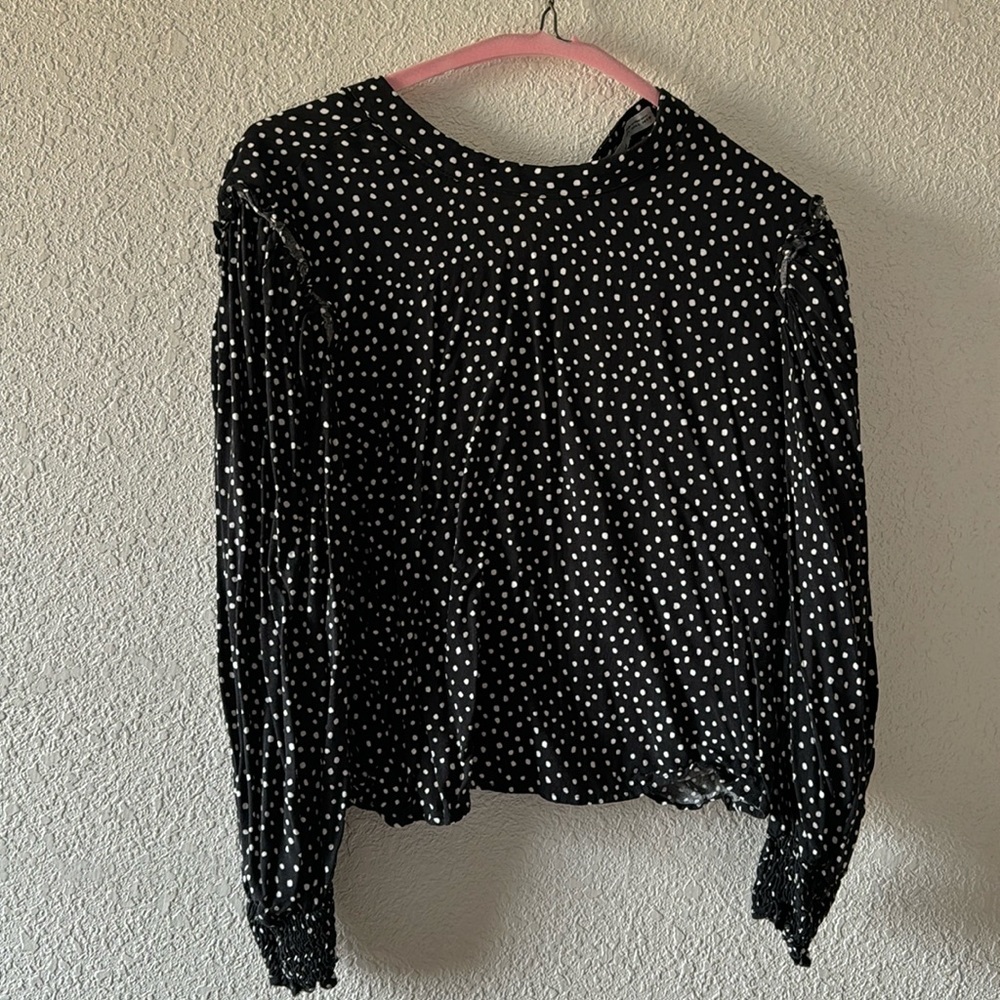 Pull and bear polka dot blouse